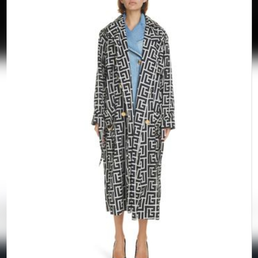 Balmain style trench coat size medium to large